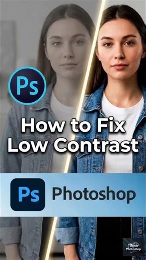 Photoshop MASTER HACK to Fix LOW CONTRAST 🔥 #shorts #photoshop #tutorial