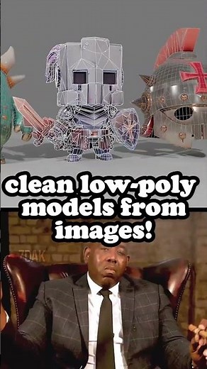 Hunyuan3D Generates such clean low poly models from images!