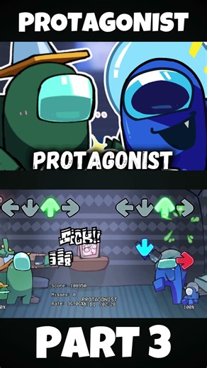 FNF - PROTAGONIST [PART 3] (FNF MOD) #shorts