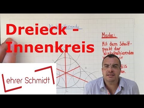 Triangle - Constructing the incircle (incircle) | Geometry | Mathematics | Lehrerschmidt