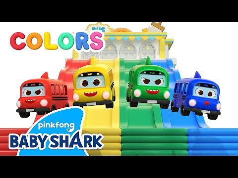 Let's Ride with the Color Buses! | Baby Shark Toy Car | Songs for Kids | Baby Shark Official