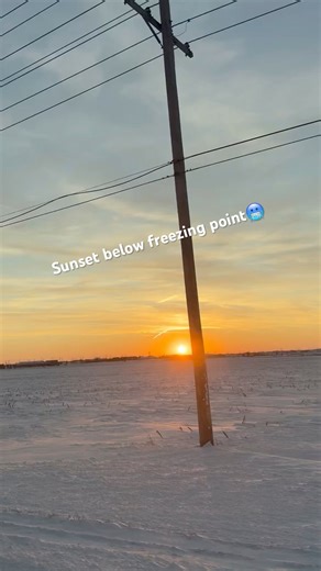 SUNSET UNDER THE FREEZING GROUND #share #freeze #cold #winter #like #america #snow #love