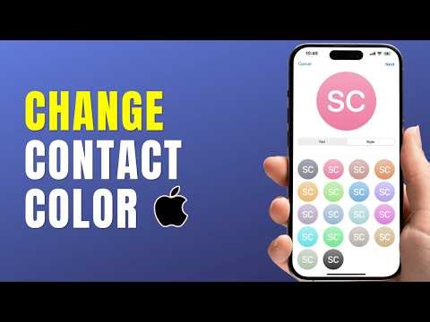 How To Change Contact Color on iPhone 2026 | Customize iPhone Contacts