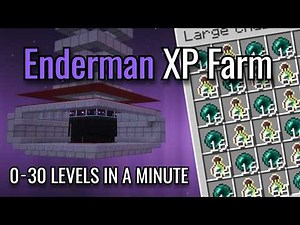 One Hit Enderman Xp Farm In Minecraft (Bedrock & Java Tutorial)