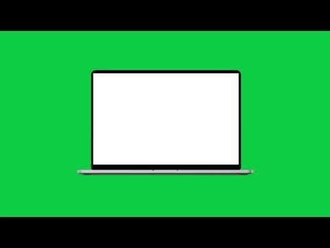Laptop with Soft Place Light Shadow Animation | Green Screen