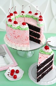 Chocolate Maraschino Cherry Cake - Sprinkle Bakes