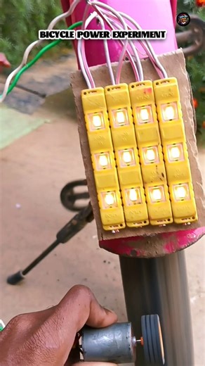 𝐌𝐨𝐭𝐨𝐫 𝐇𝐚𝐜𝐤 𝐋𝐚𝐛 on Instagram: "Can a bicycle generate electricity? 🚲⚡ This generator motor converts wheel motion into power and lights up an LED — no battery required! #MotorHackLab #BicyclePower #GeneratorMotor #LEDGlow #TechReels EngineeringReels ScienceReels"