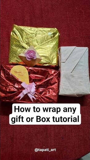 How to wrap any gift or Box tutorial #giftideas #giftwrapping #cristmasdecor #crafts #wrapping