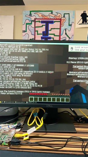 Minecraft on a raspberry pi (part 5) #minecraft #minecraftshorts #raspberrypi