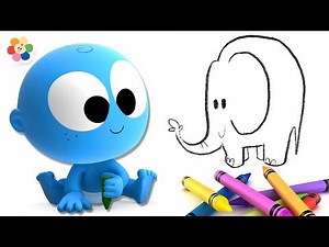 Drawing and Coloring with Goo Goo Baby and Magic Crayons | Educational Videos for Kids by BabyFirst