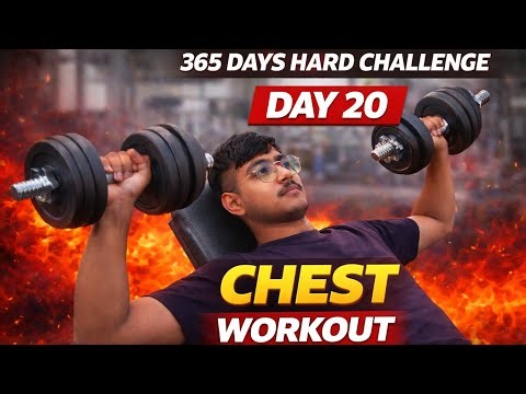 365 Days Hard Challenge 🔥 Day 20 Chest Pump Workout at Home