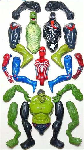 AVENGERS TOYS MARVEL'S, SPIDERMAN VS HULK VS VENOM VS LIZARD. #avengers #shorts