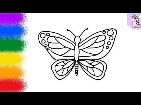How To Draw A Butterfly 🦋| Monarch butterfly | Draw + Colour