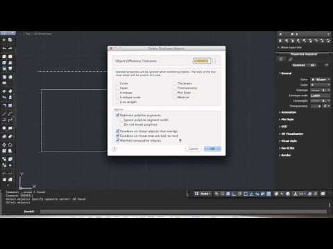 Using Overkill command in AutoCAD