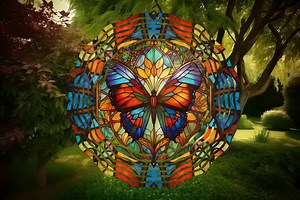 Vibrate Butterfly Wind Spinner, Garden Decoration - Etsy