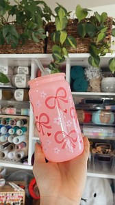9.9M views · 207K reactions |  don’t let him catch me in my craft room  Bow x pink cup combo is THE CUTEST 凉❤️ Cup wrap & bookmark decals all available on our website ❤️ Bundle discount  10 decals = 10% off 20 decals = 20% off 30 decals = 30% off #uvdtf #uvdtfcupwraps #uvdtftransfer #diygift #craftymoms | Caluya Design. | Facebook