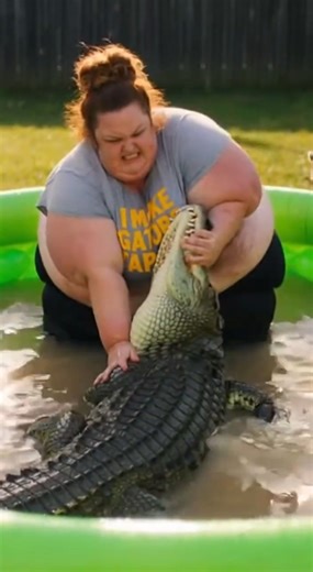 Susan vs Gator in the Kiddie Pool 🔥 #shorts #alligator