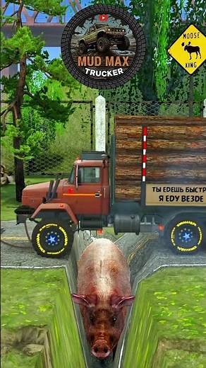 Spintires Mudrunner Truck #74 EXTREME LOG HAULING: Log Trucks Towing Trailers Over Giant Pig Trench!