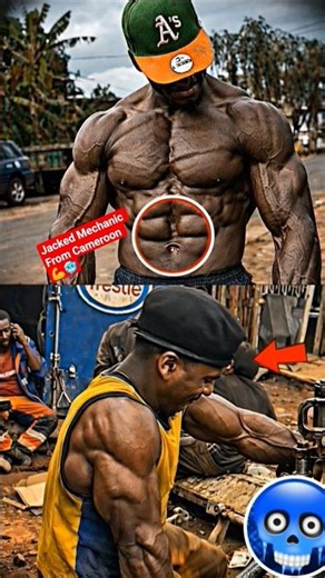 Jacked Mechanic With Unreal Muscles 🥶🔧 Cameroon Hulk #bodybuilding #shorts #viralvideo