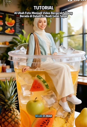 tutorial ai ubah foto menjadi video bergerak sedang berada di dalam es buah gelas segar, tutorial ai edit foto jadi video berada di dalam es buah gelas dingin aesthetic viral tiktok, cara membuat foto jadi video bergerak berada di minuman es buah raksasa menggunakan ai generator, ai foto es buah segar aesthetic buka puasa ramadhan vibe, tutorial edit foto berada di dalam es gelas dingin dengan efek buah tropis, ai trend edit foto jadi video unik viral 2026, ai foto es segar buka puasa dengan bua
