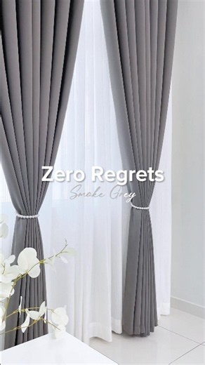 Sleek Modern Room Makeover With Smoke Grey Blackout Curtains | KKBS Curtain