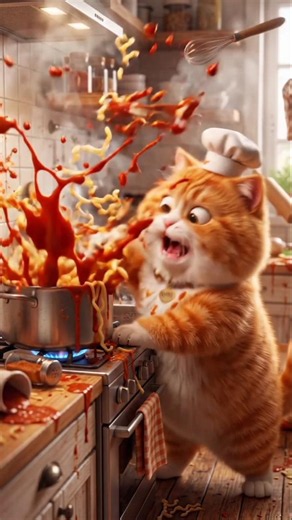 Bobo Cat’s Funny Cooking Adventure | Cute Chubby Cat Goes From Grocery to Kitchen Disaste