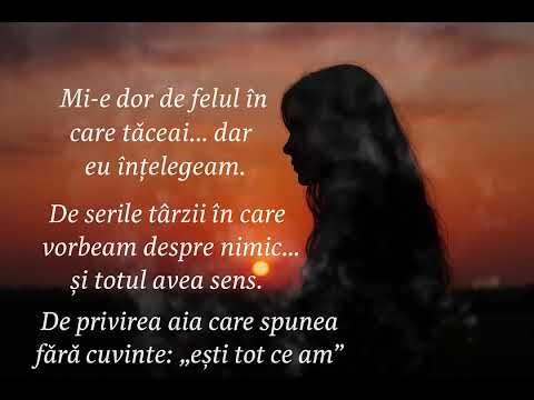 Mi-e dor de tine... dar nu mai știu dacă tu te mai gândești la mine 💔