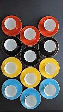 Noritake Pre WWII Porcelain Cup and Saucer Set – Multicolor Vintage Japan Tea Set