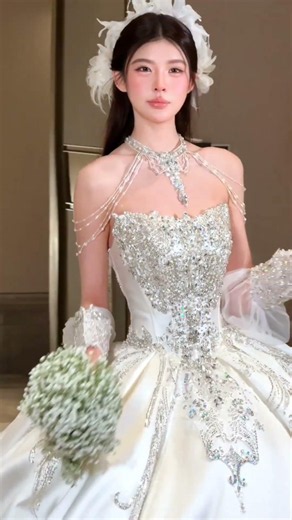 Wow! The Most Beautiful Wedding Dress Ever 🤍✨ Elegant Bride & Dream Wedding Venue 2026 #bridetribe