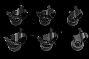 Trak Racer Simulator Caster Wheel with Brake Kit for TR8 Pro, TRX and more