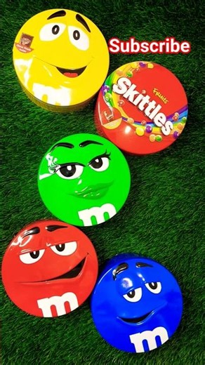 😱 Most Satisfying Skittles & M&M's ASMR Unpacking | Relaxing Candy Tins 🍬 #Shorts