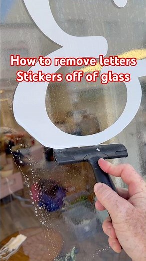 How to remove vinyl letters stickers from windows. Sticker removal from glass #shorts