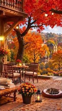 Morning Autumn Jazz & Coffee ☕🍂 Warm Lakeside Ambience with Mellow Jazz for Study & Calm