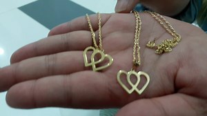 93K views · 1.3K reactions | Real 18 Karat Pawnable Gold Double Heart Necklace and Bracelet -  Free Delivery ✅ Pawnable ✅ Certificate of Authenticity ✅ VAT FREE ✅ Delivery all over UAE | Tala Gold Collection | Facebook