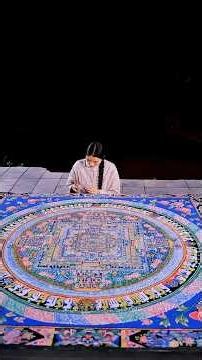 Ancient Mandala Sand Painting – Sacred Handmade Cultural Heritage Art