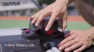 DAPPER SUPPLY Battery Powered Artificial Grass and Hard Surface Sweeper with 22 in. Wide Cleaning Path and 6.5 Gal. Bin DP-EFS1101