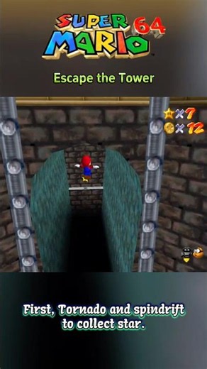 Super Mario 64: Escape the Tower #SpindriftHiddenTowerStar