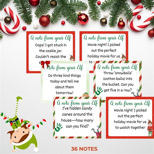 Printable Christmas Elf Notes for Kids, Funny Holiday Messages, Elf Props & Activities Kit, Editable PDF Download - Etsy