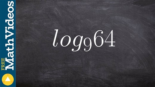 How to rewrite a logarithm using the change of base formula, log9 (64)