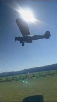 Piper Cub (1943 L-4 Grasshopper) takeoff from a short farm strip