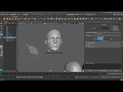 Maya Set Driven Keys For Blend Shapes Control Rigs and Morphing Between Heads