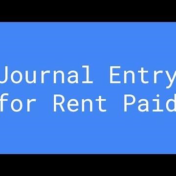 Journal Entry for Rent Paid - Class 11, Book-Keeping and Accountancy