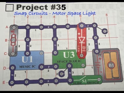 Snap Circuits - Project 35 - Motor Space Light