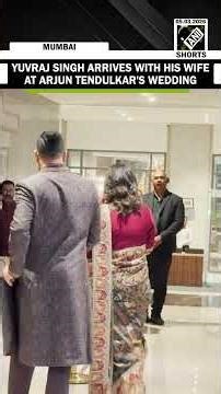 Cricketer Yuvraj Singh, his wife Hazel Keech arrive at Arjun Tendulkar's wedding