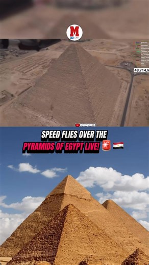 SPEED FLIES OVER THE PYRAMIDS OF EGYPT LIVE! 🚨🇪🇬The streamer went live from a small aircraft, soaring above the iconic pyramids and giving fans an unreal view of history 📲✈️#Speed #Egypt #Pyramids #LiveStream #Africa | Marca in English