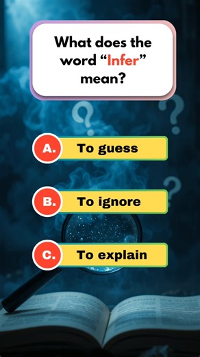 What Does “Infer” Mean? 🤔 #WordQuiz #quiz #facts