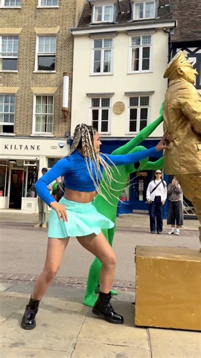 27K views · 341 reactions | The statue is falling! #shocking #mostflexiblepersonintheworld #fail | LIBERTY BARROS | Facebook