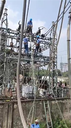 132/33KV Power substation maintenance #electrical #powergrid #powersubstation #maintenance #shorts
