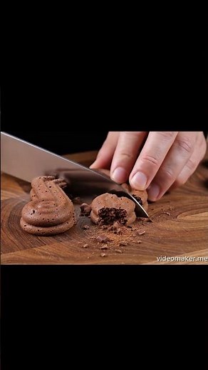 ASMR Slicing Musical Note Chocolate Cookie