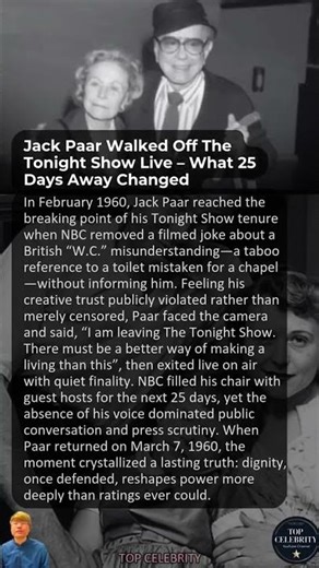 Jack Paar Walked Off The Tonight Show Live – What 25 Days Away Changed